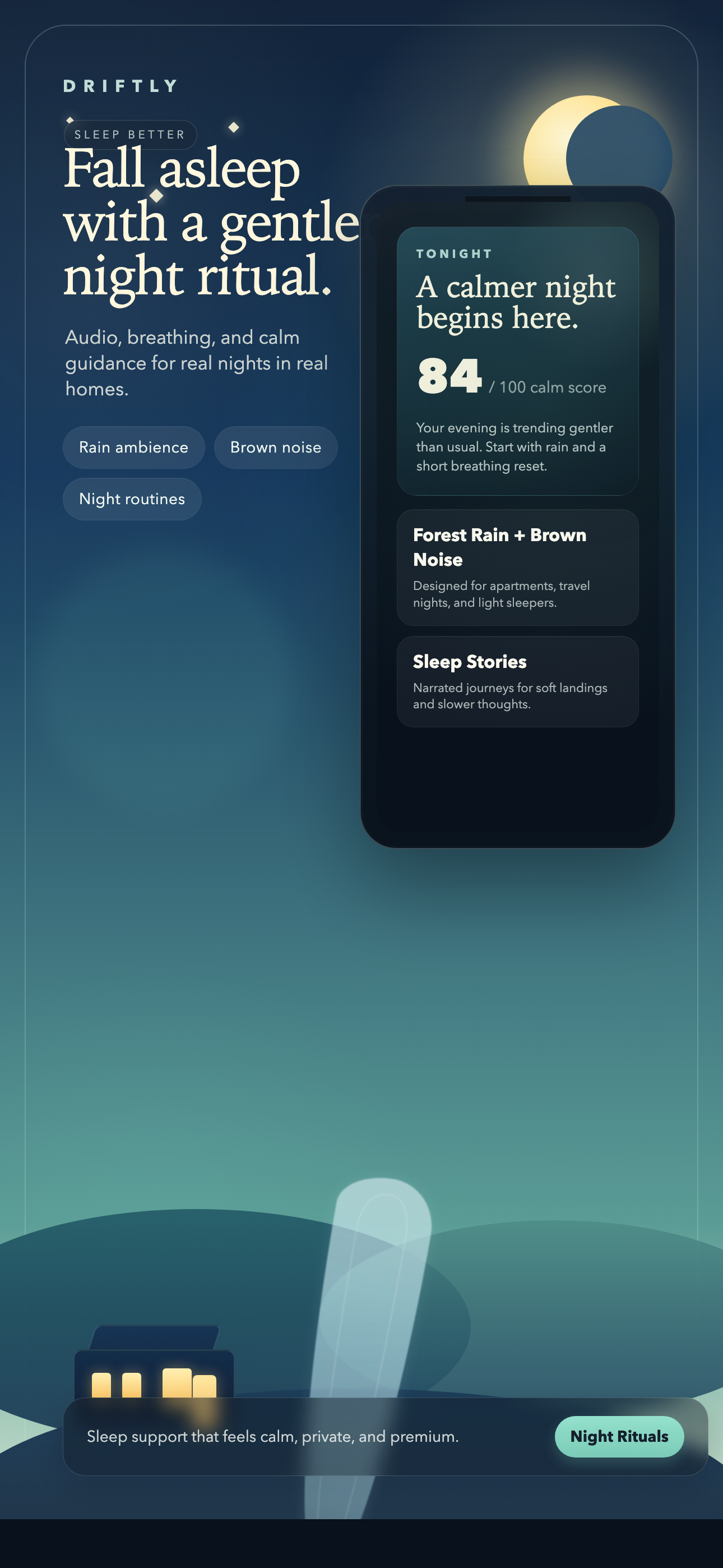 TAME Driftly sleep preview